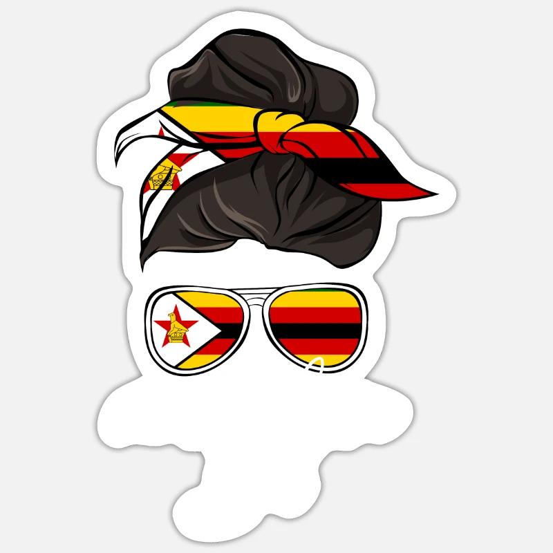 Zimbabwe - Sticker size S (10 x 10 cm) - white matte