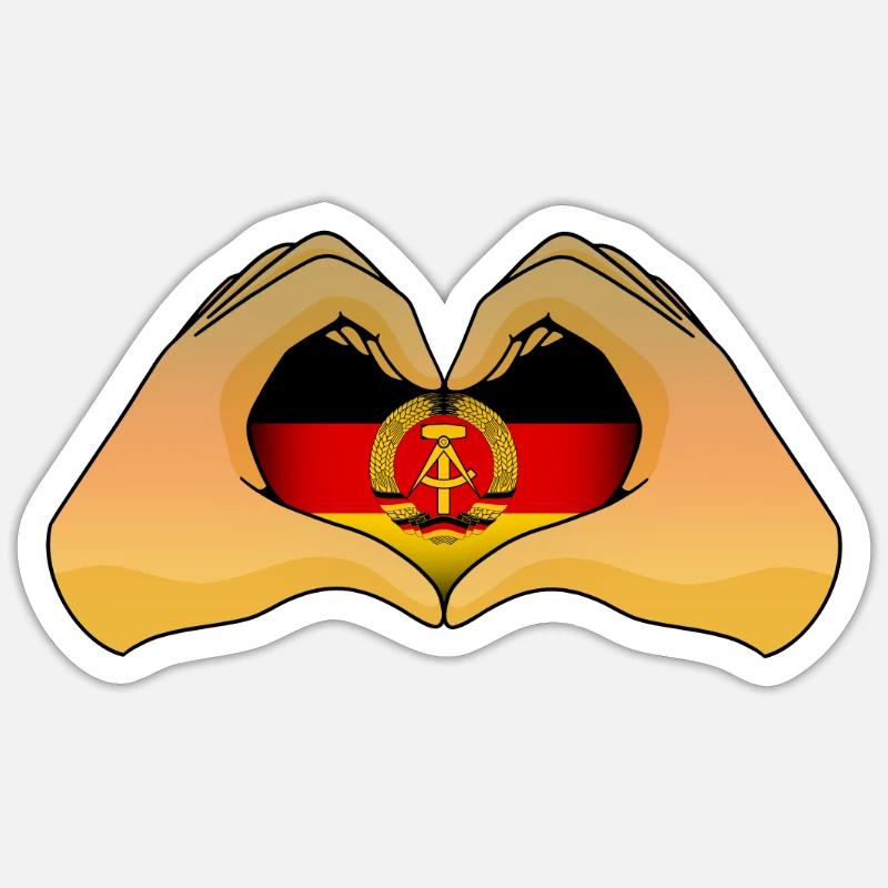 DDR - Sticker size S (10 x 10 cm) - white matte