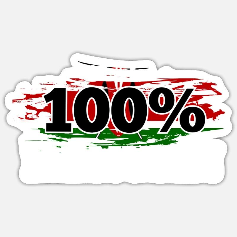 Kenya - Sticker taille S (10 x 10 cm) - blanc mat