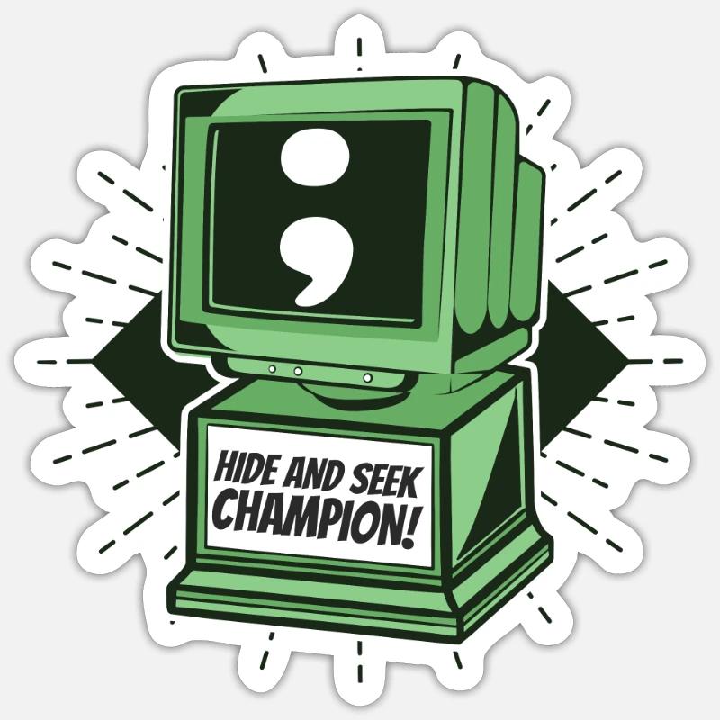 Hide And Seek Champion Softwareingenieur Coder Sticker Größe S (10 x 10 cm)