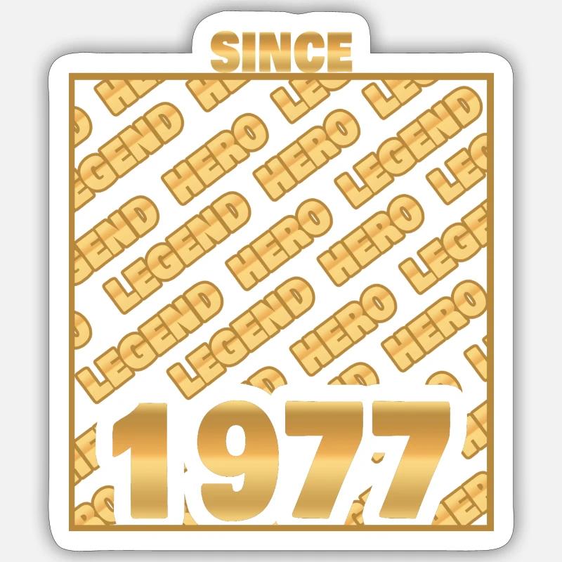 Jahr 1977 - Sticker Größe S (10 x 10 cm) - Mattweiß