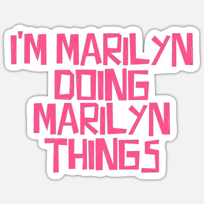I'm Marilyn doing Marilyn things - Sticker Größe S (10 x 10 cm) - Mattweiß