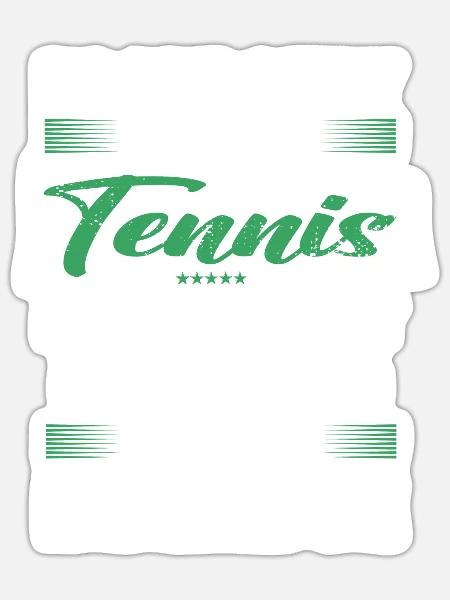 Spruch tennis Mann & Frau & Kinder - Sticker Größe S (10 x 10 cm) - Mattweiß