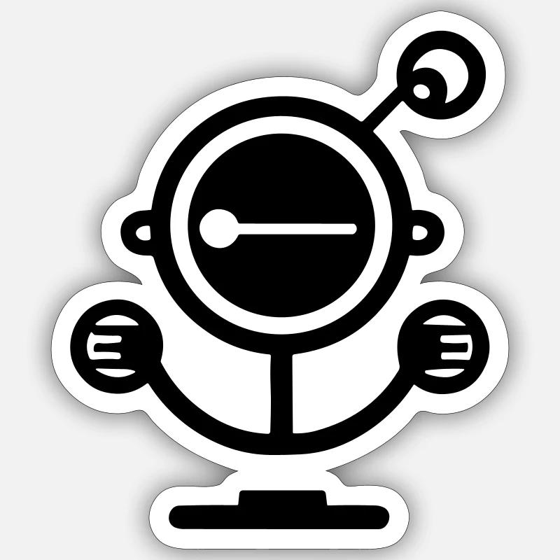 Small robot Sticker size S (10 x 10 cm)
