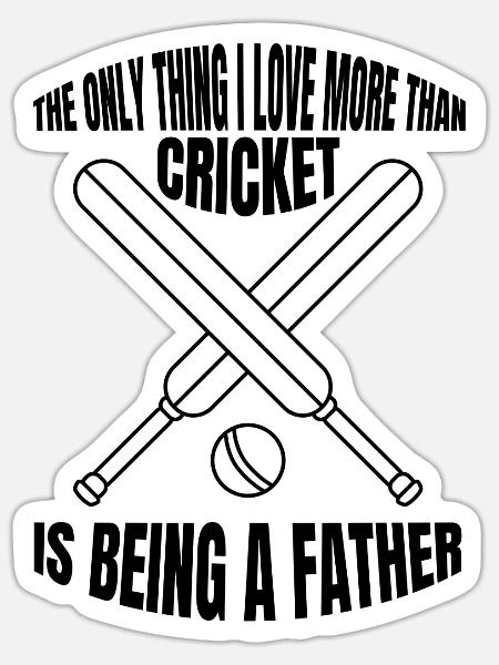 Kricket Cricket Kricketmannschaft Kricketteam - Sticker Größe S (10 x 10 cm) - Mattweiß