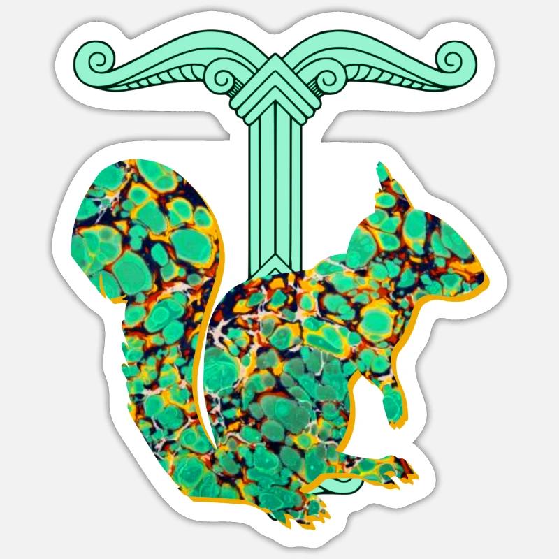 Écureuil Ratatösk E 269 - Sticker taille S (10 x 10 cm) - blanc mat