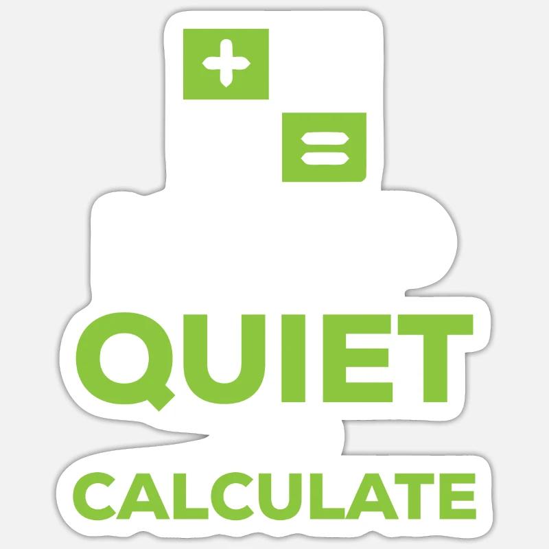 Physik Phyiker Taschenrechner Quantenphysik - Sticker Größe S (10 x 10 cm) - Mattweiß