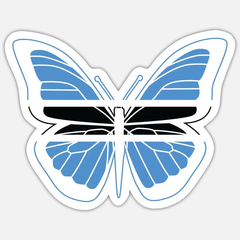 Botswana - Sticker Größe S (10 x 10 cm) - Mattweiß