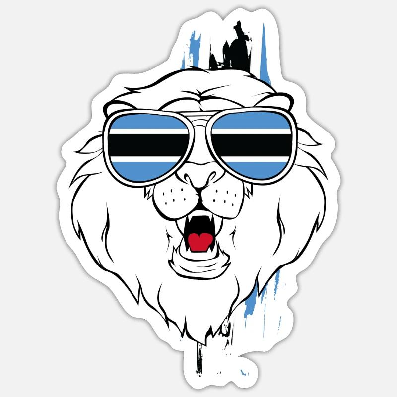 Botswana - Sticker Größe S (10 x 10 cm) - Mattweiß