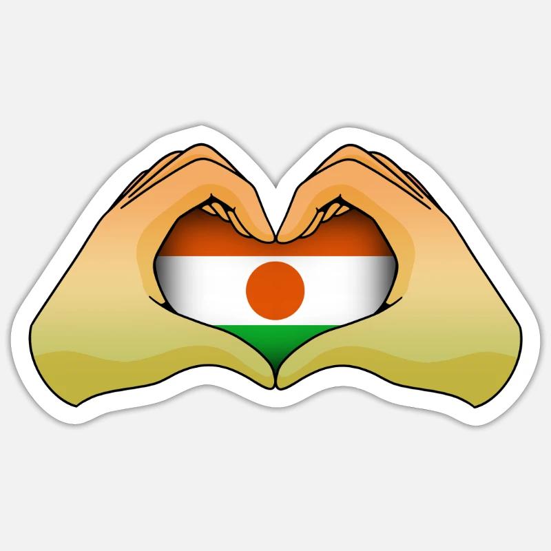 Niger - Sticker size S (10 x 10 cm) - white matte