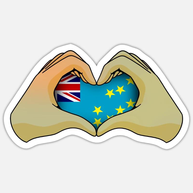 Tuvalu - Sticker size S (10 x 10 cm) - white matte