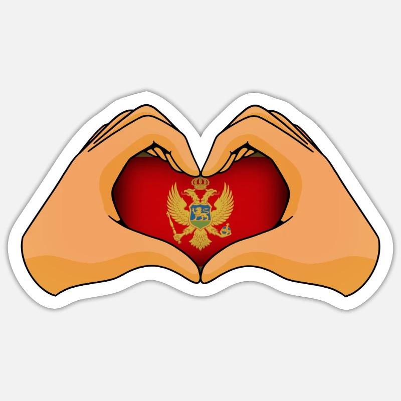 Montenegro - Sticker Größe S (10 x 10 cm) - Mattweiß