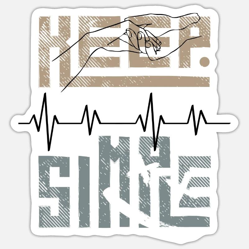 Keep Life Simple - Sticker Größe S (10 x 10 cm) - Mattweiß