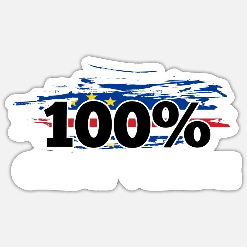 Cap-Vert - Sticker taille S (10 x 10 cm) - blanc mat