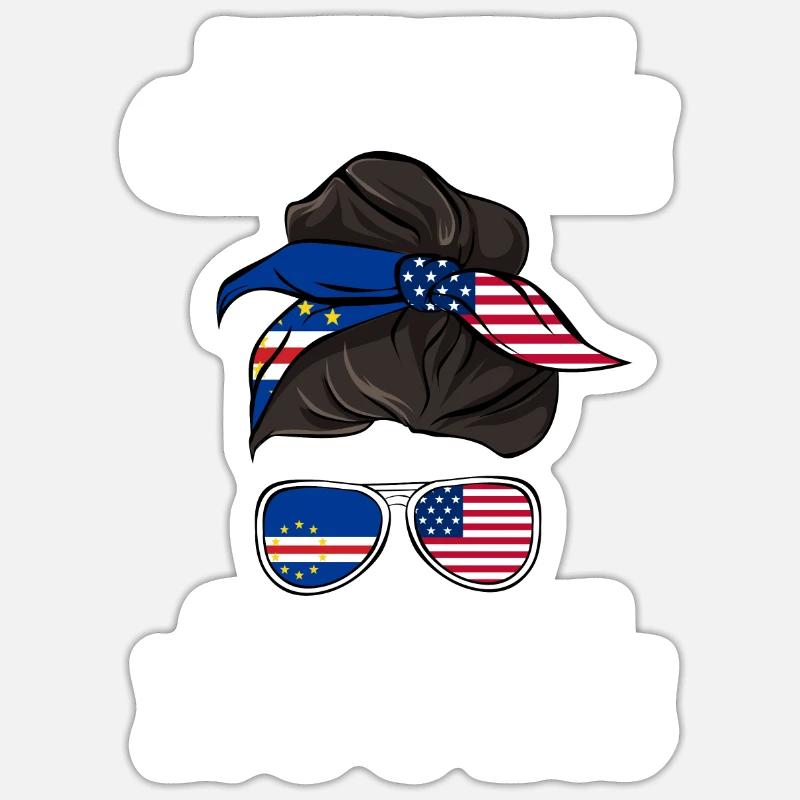 Cape Verde - Sticker Größe S (10 x 10 cm) - Mattweiß