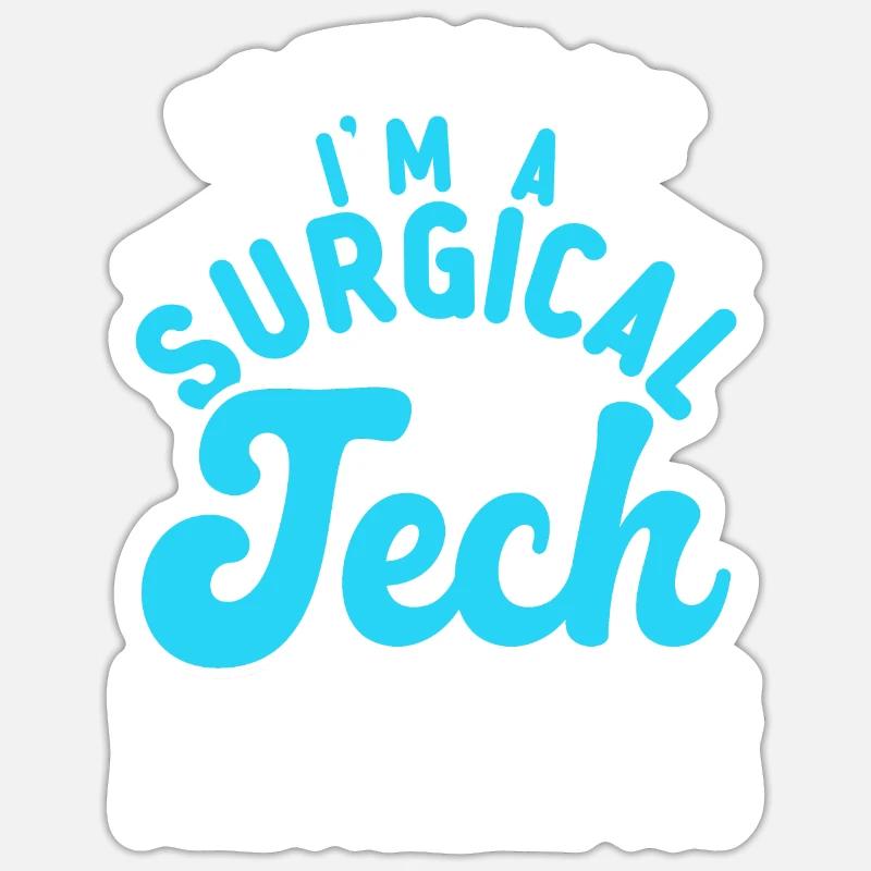 Chirurgisch Technischer Assistent - Sticker Größe S (10 x 10 cm) - Mattweiß
