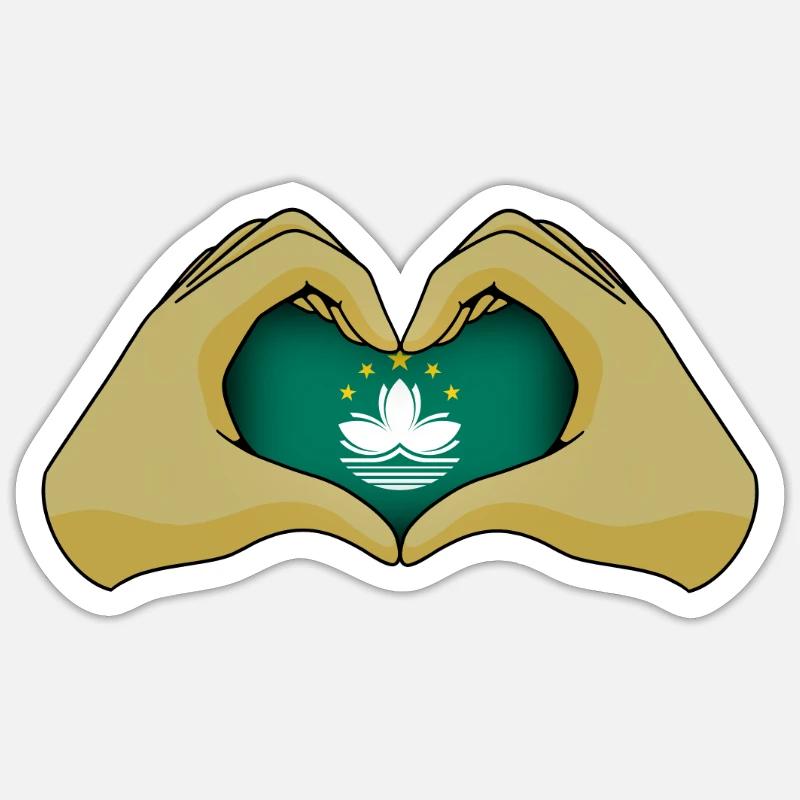 Macao - Sticker taille S (10 x 10 cm) - blanc mat