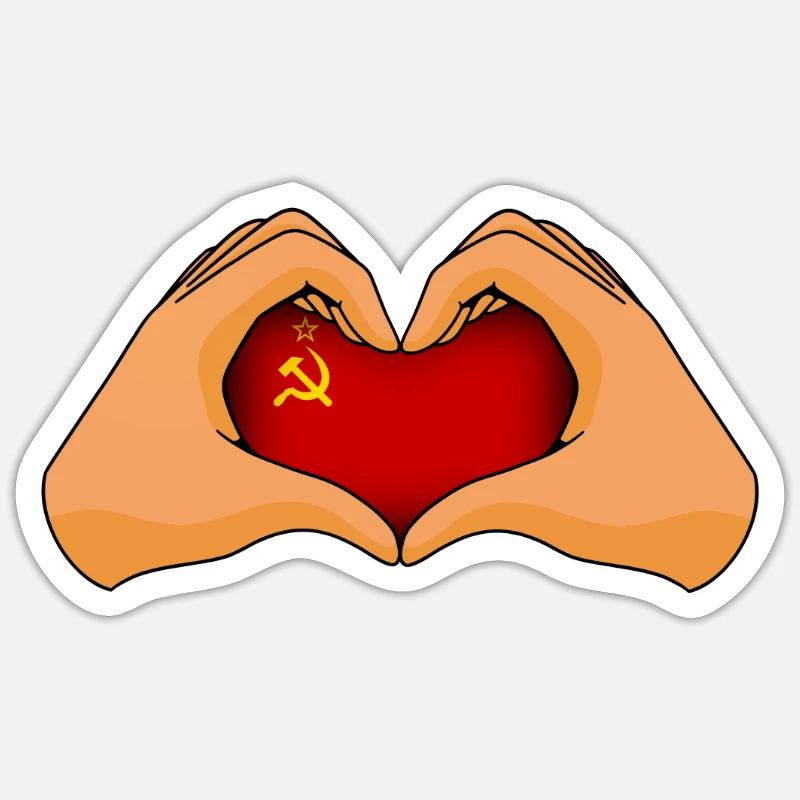 Union soviétique - Sticker taille S (10 x 10 cm) - blanc mat