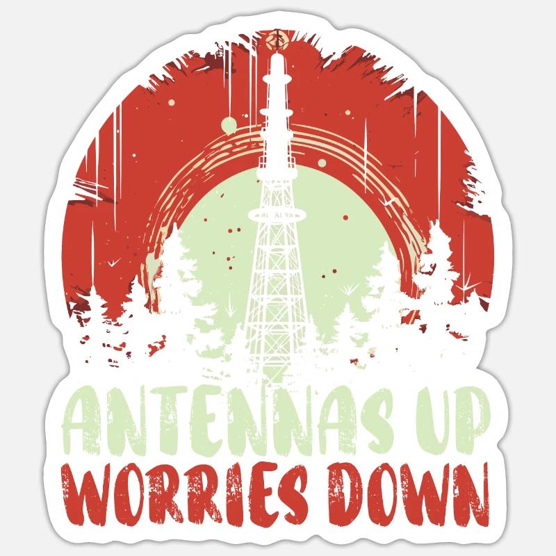 Ham Radio Operator Morse Code Radioactivity Sticker size S (10 x 10 cm)