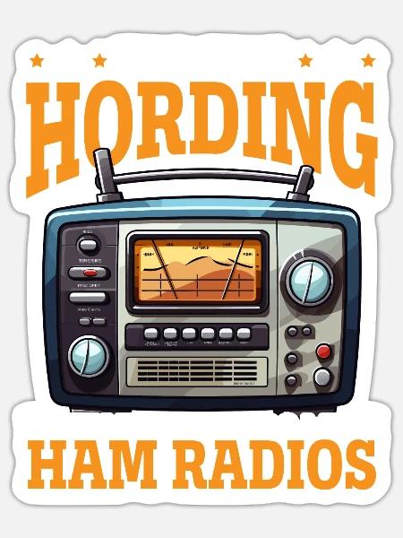 Amateurfunker Morsecode Radioaktivität - Sticker Größe S (10 x 10 cm) - Mattweiß