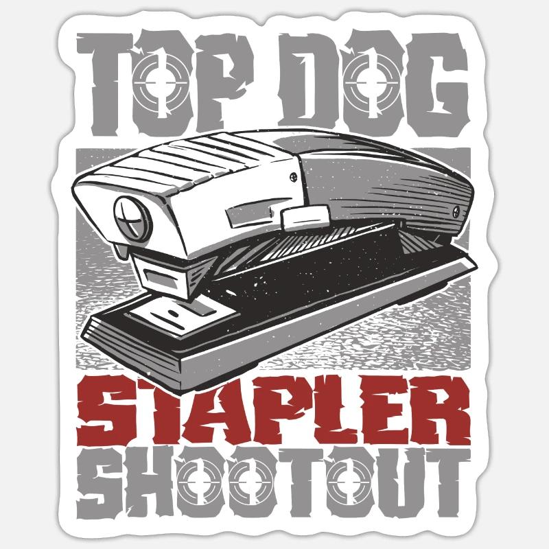 Bureau - Sticker taille S (10 x 10 cm) - blanc mat