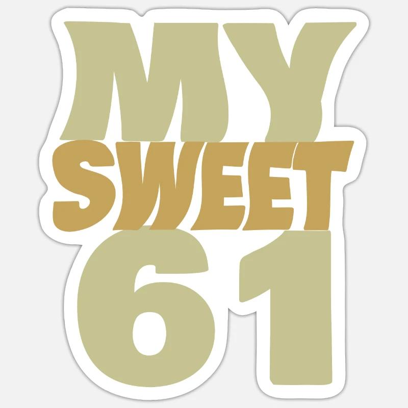 61 - Sticker taille S (10 x 10 cm) - blanc mat