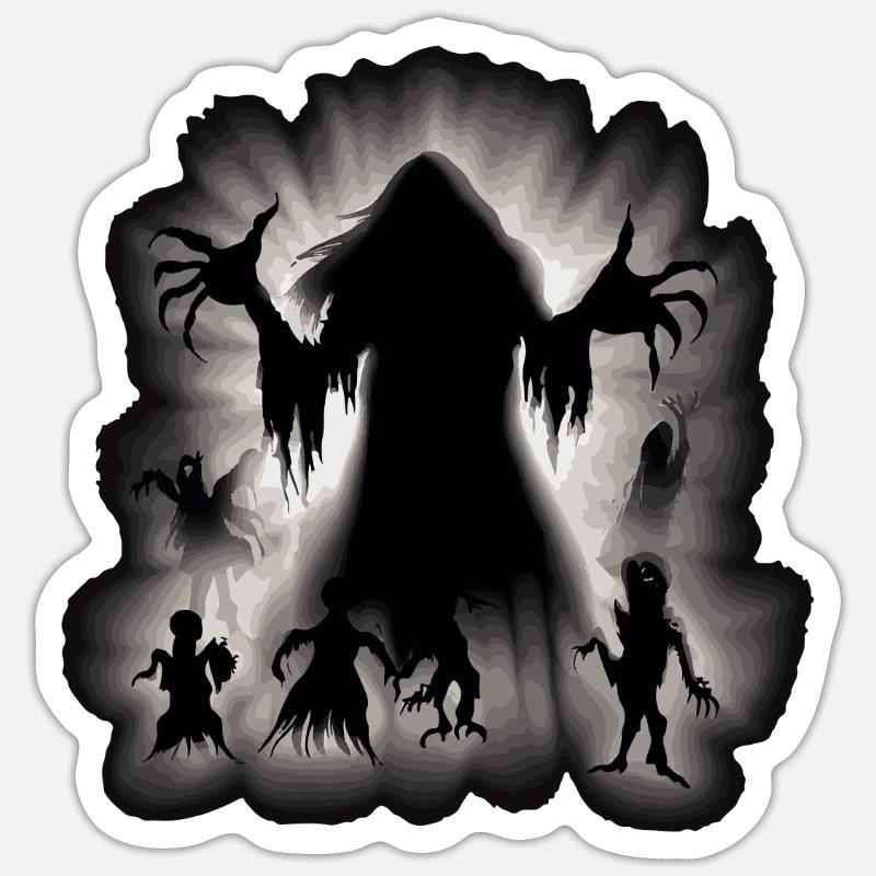 SPOOKY SHADOW FIGURES Sticker size S (10 x 10 cm)