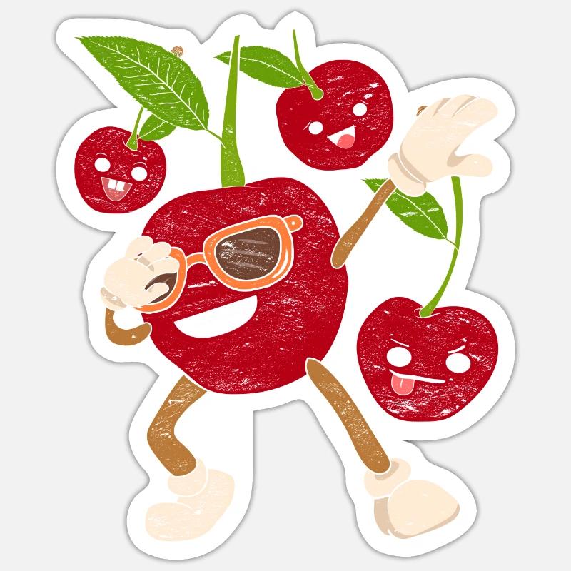 Cool Sunglasses Fruit Gift Dabbing Cherry Sticker size S (10 x 10 cm)