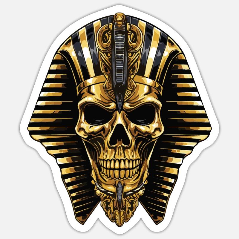 Crâne de pharaon Sticker taille S (10 x 10 cm)