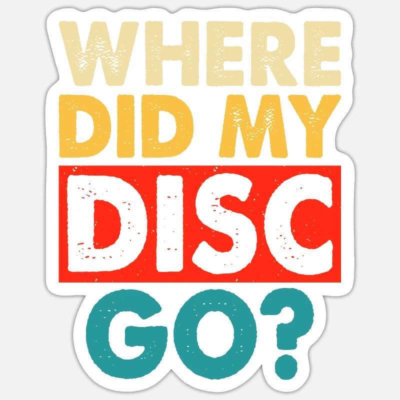 Discgolf Disc Golf - Sticker Größe S (10 x 10 cm) - Mattweiß