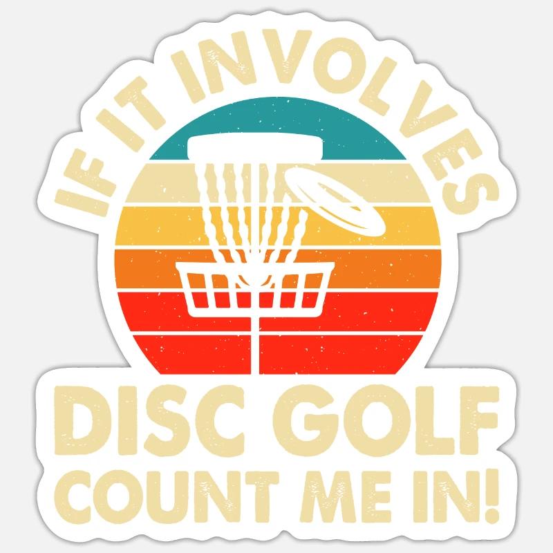 Discgolf Disc Golf - Sticker Größe S (10 x 10 cm) - Mattweiß