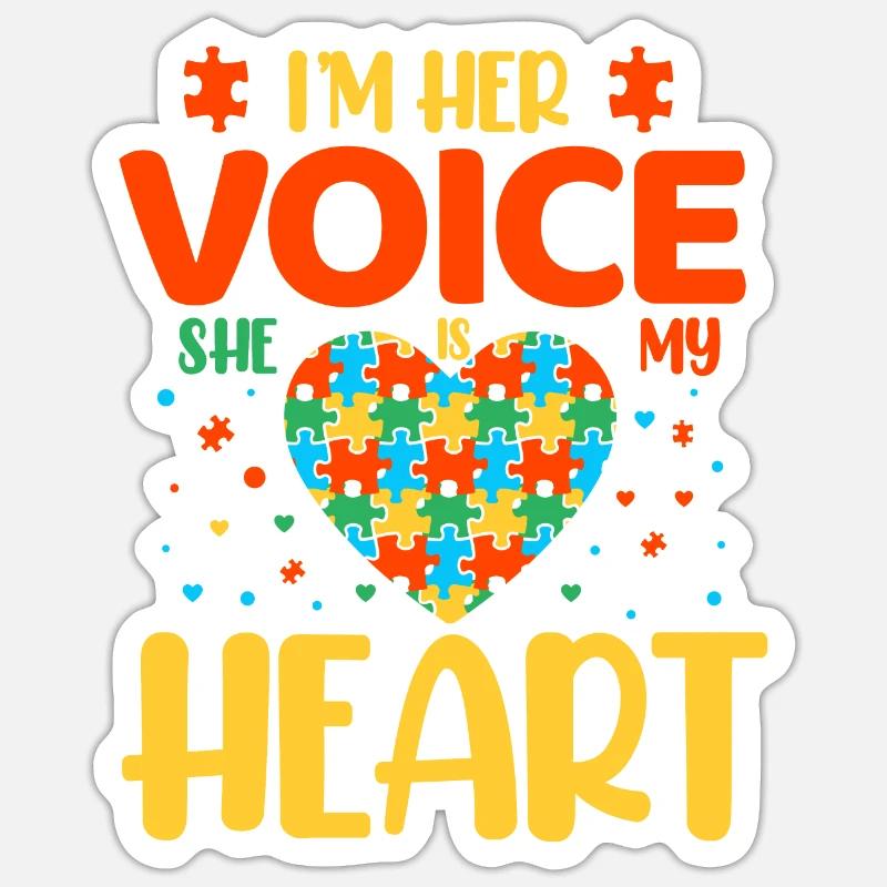 Autism Autistic - Sticker size S (10 x 10 cm) - white matte