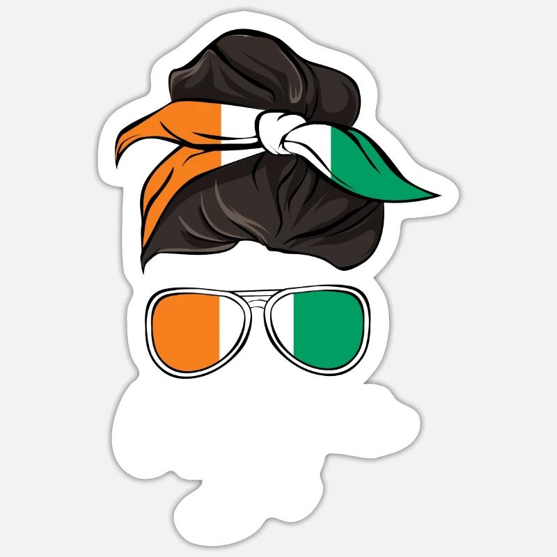 Côte d’Ivoire - Sticker taille S (10 x 10 cm) - blanc mat