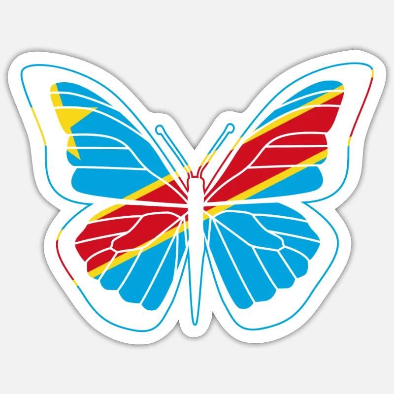 Kongo - Sticker Größe S (10 x 10 cm) - Mattweiß