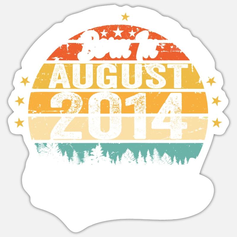 August 2014 Geburtstag Geschenkideen 2014 August Sticker Größe S (10 x 10 cm)