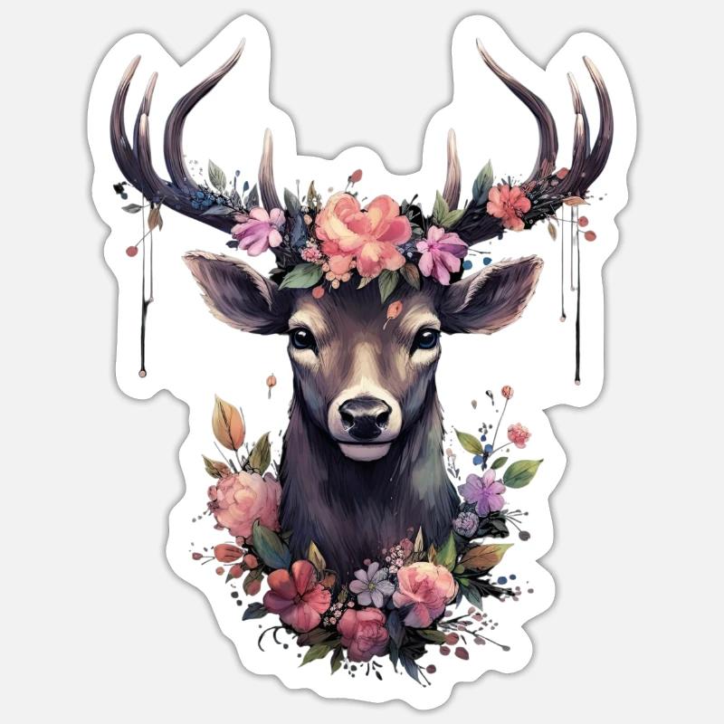 Replacement dirndl deer antlers deer Sticker size S (10 x 10 cm)