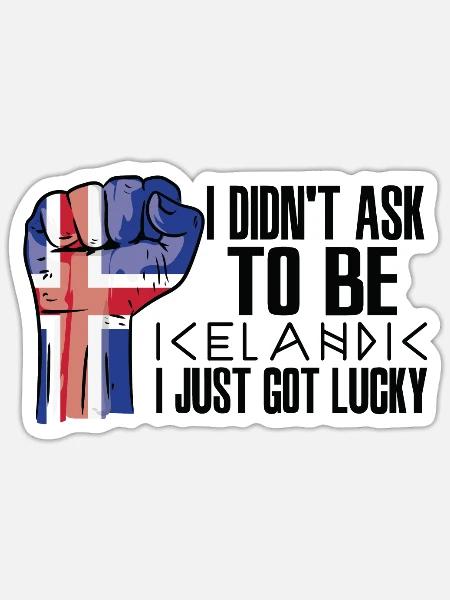 Isländischer Stolz Isländische Flagge Gewachsen - Sticker Größe S (10 x 10 cm) - Mattweiß
