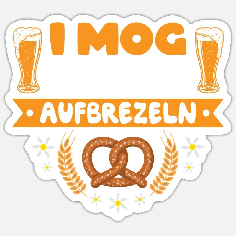 I Mog Mi Ned Aufbrezeln Dirndl - Sticker Größe S (10 x 10 cm) - Mattweiß