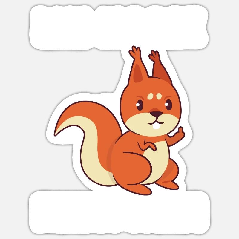 Eichhörnchen Ich Hasse Menschen Sticker Größe S (10 x 10 cm)