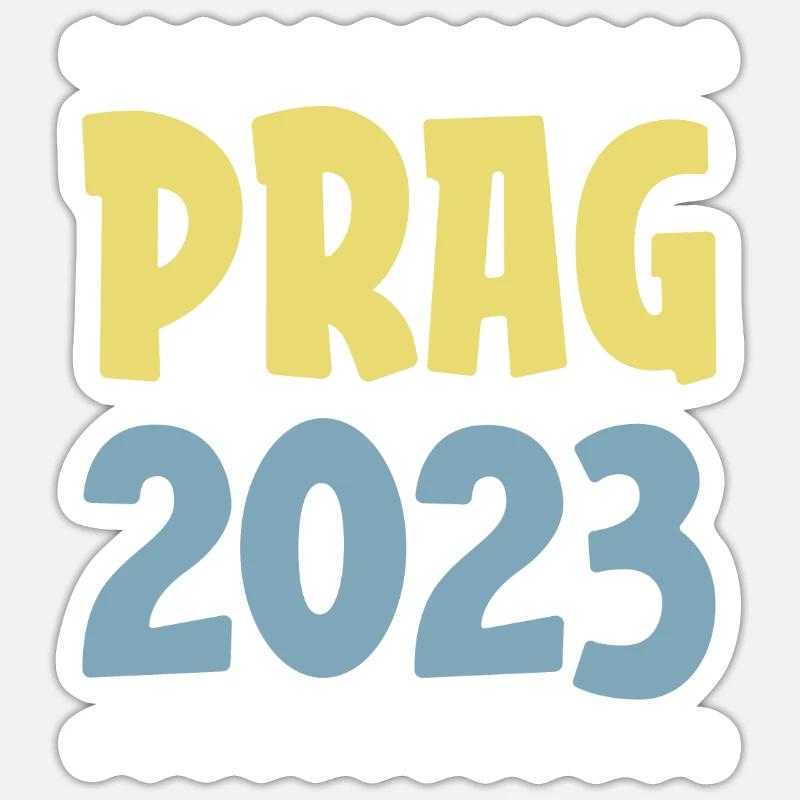 Prag 2023 - Sticker Größe S (10 x 10 cm) - Mattweiß
