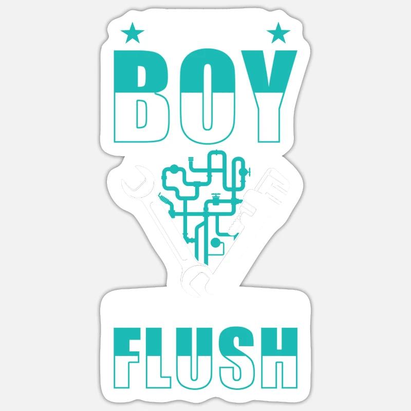 Klempner Geburtstagsgeschenk - Sticker Größe S (10 x 10 cm) - Mattweiß