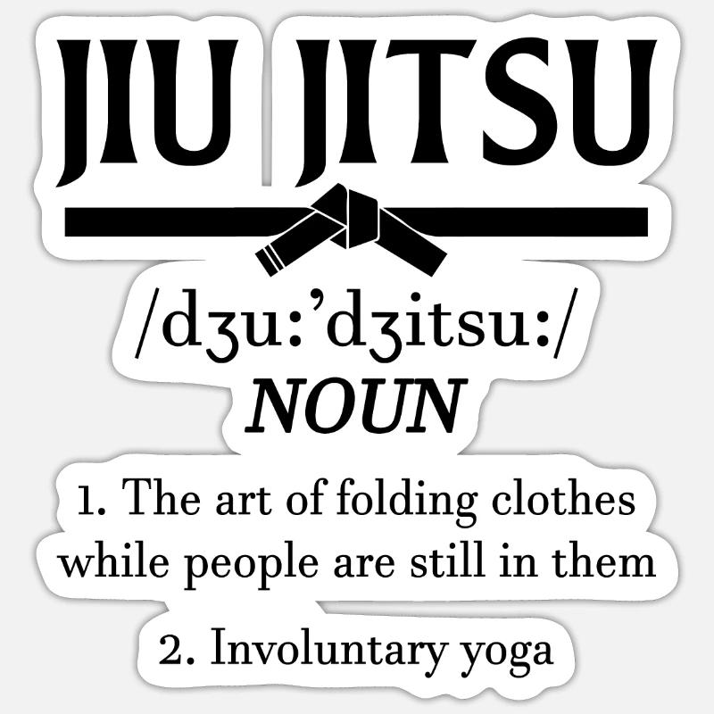 Jiu Jitsu Definition - Sticker size S (10 x 10 cm) - white matte