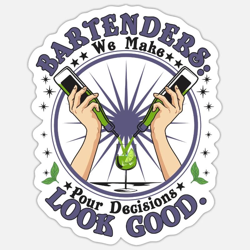 Pour decision - Sticker Größe S (10 x 10 cm) - Mattweiß
