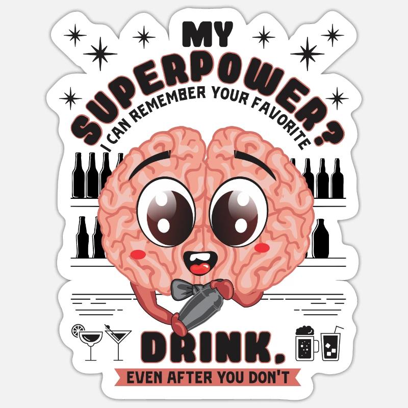 Drunk Sticker size S (10 x 10 cm)