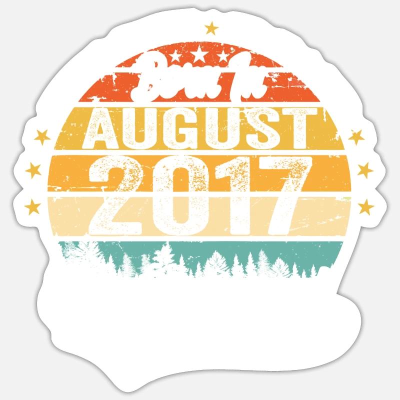 August 2017 Geburtstag Geschenkideen 2017 August Sticker Größe S (10 x 10 cm)