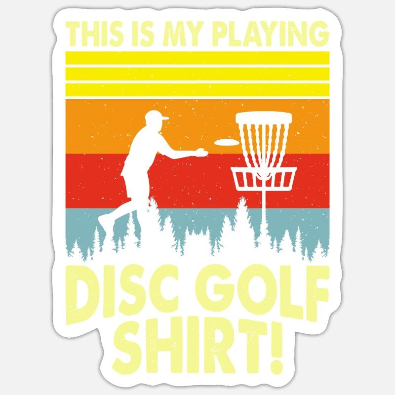 Discgolf Disc Golf - Sticker size S (10 x 10 cm) - white matte