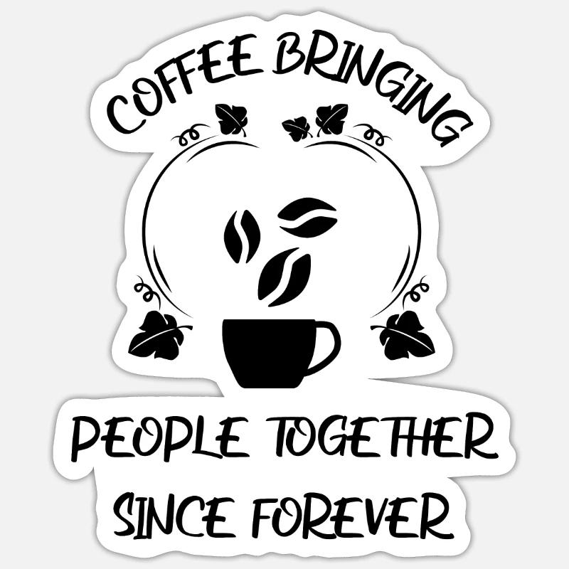 Kaffee Espresso Käffchen - Sticker Größe S (10 x 10 cm) - Mattweiß