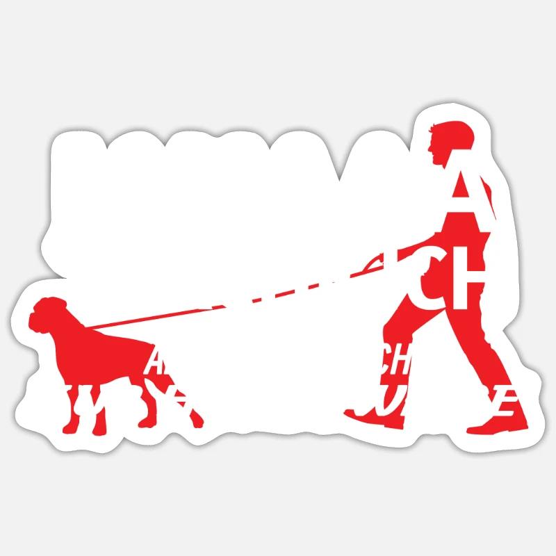 Hund Boxer Hundebesitzer Geschenkidee Sticker Größe S (10 x 10 cm)