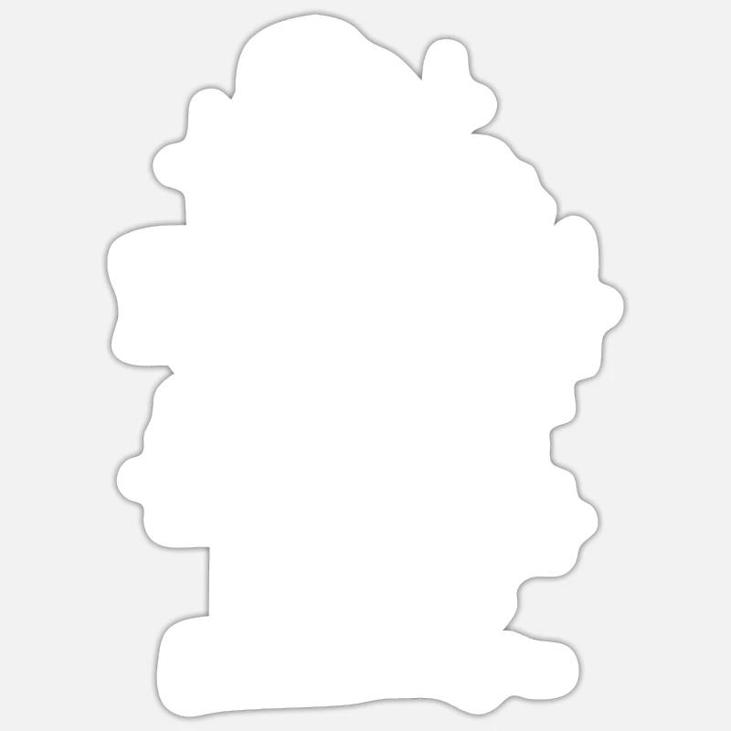 Resting Witch Face - Sticker size S (10 x 10 cm) - white matte
