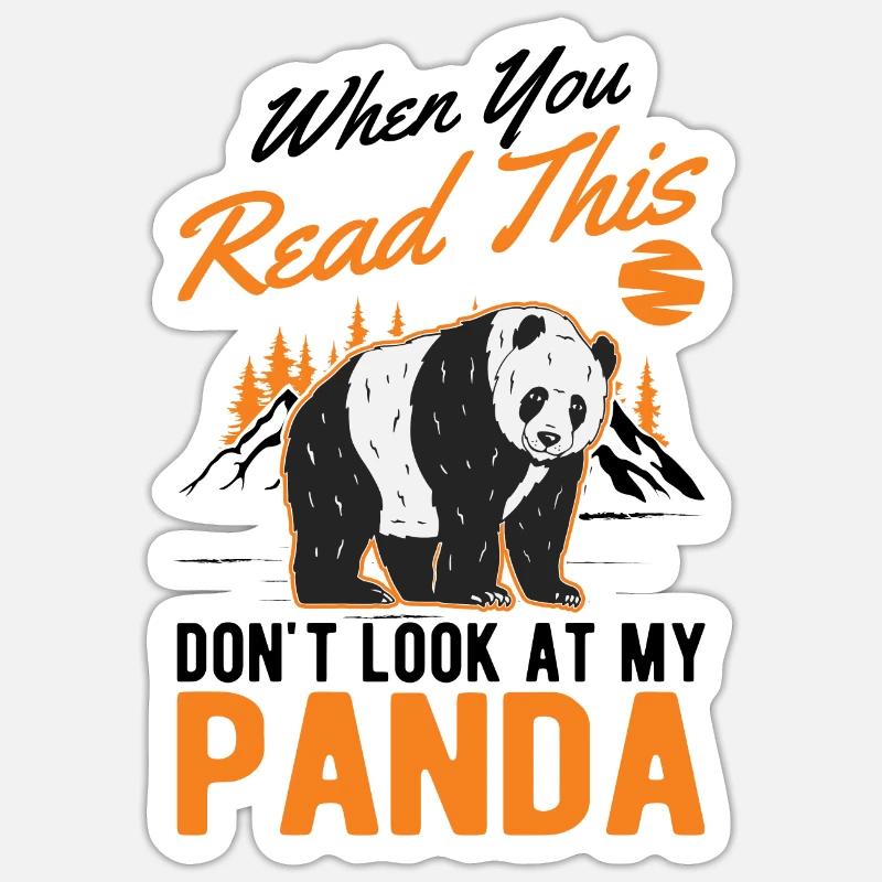Panda Lover Panda Bear Gift - Sticker size S (10 x 10 cm) - white matte